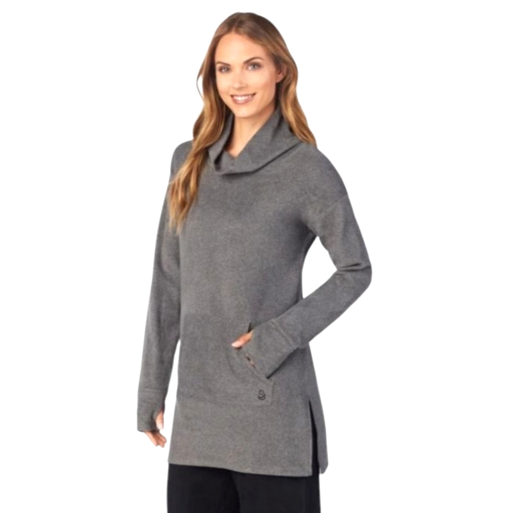 Cuddl Duds Fleecewear Stretch Tunic Mockneck Sweatshirt Fleece Pullover Sweater
